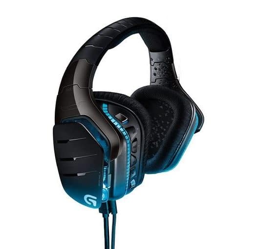Cascos gamer Logitech 633 Artemis Spectrum azul y negro