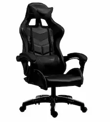Silla gamer Pokar color negro con envío gratuito