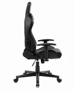 Vista lateral de la silla gaming Valk Skadi color negro
